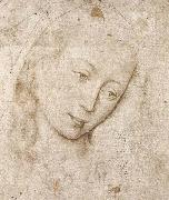 WEYDEN, Rogier van der Head of the Madonna painting